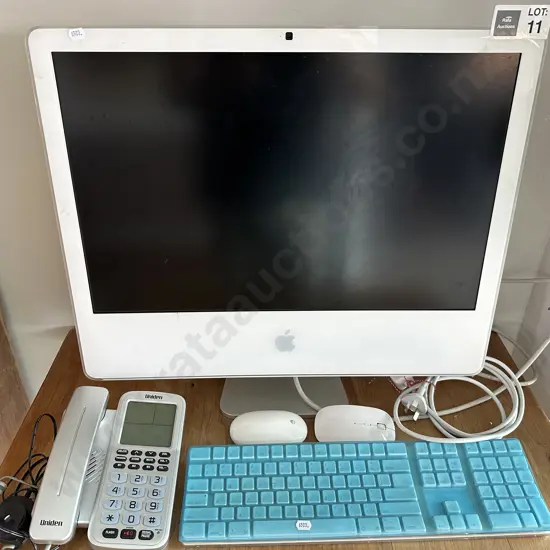 Mac screen & keyboard plus phone