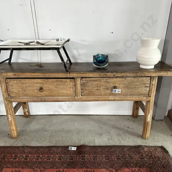 Distressed hall table