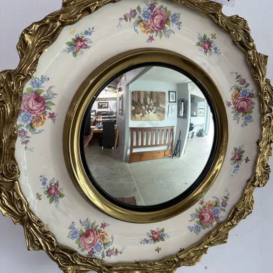 Metal framed decorative mirror