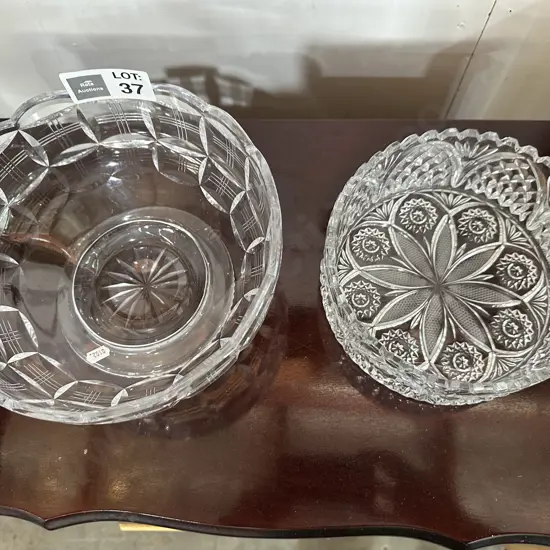 Large Crystal & cut glass bowls
