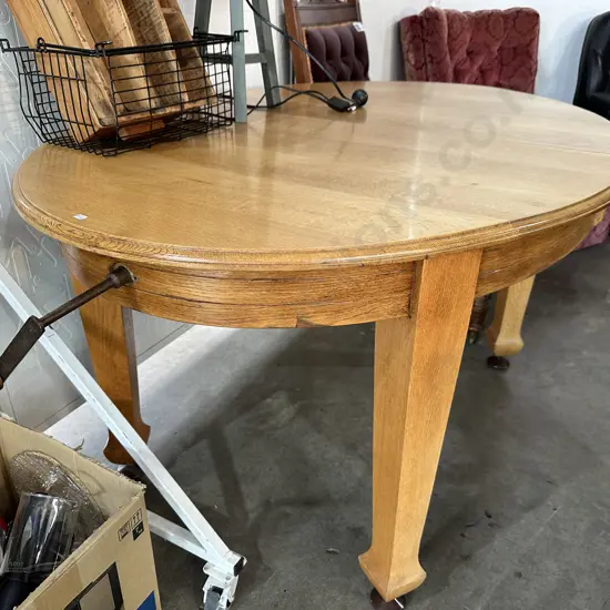 Oak table with inserts