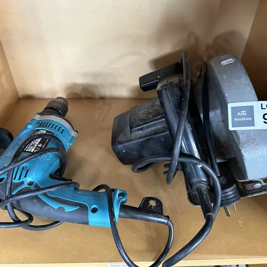 electric drill and skillsaw