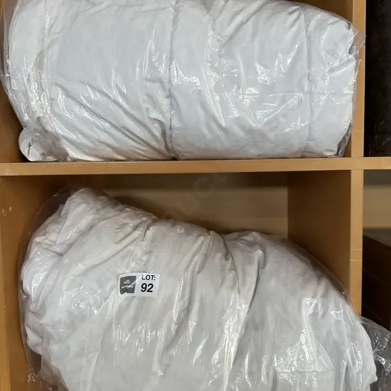 Pr of feather duvets freshly dry cleaned