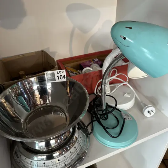 lamps, scales etc