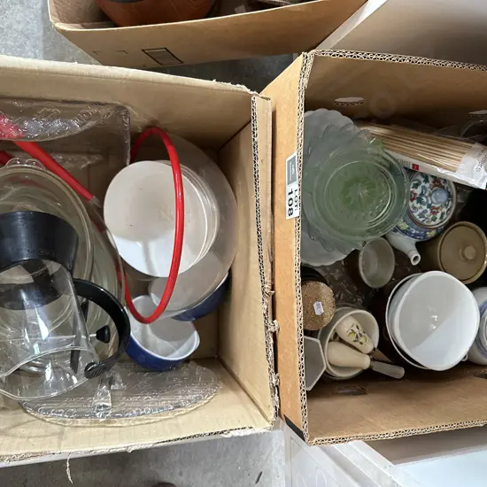 2 x box crockery