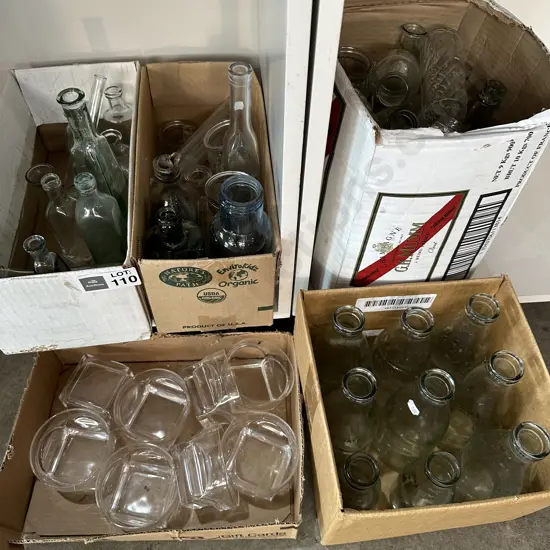 milk & cream bottles plus other bottles and glassware