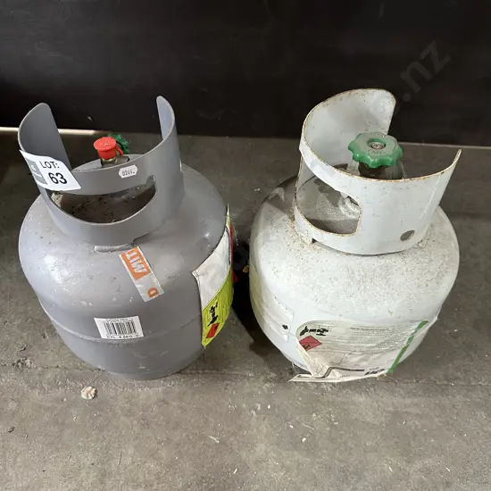 2 x small gas bottles (one full)