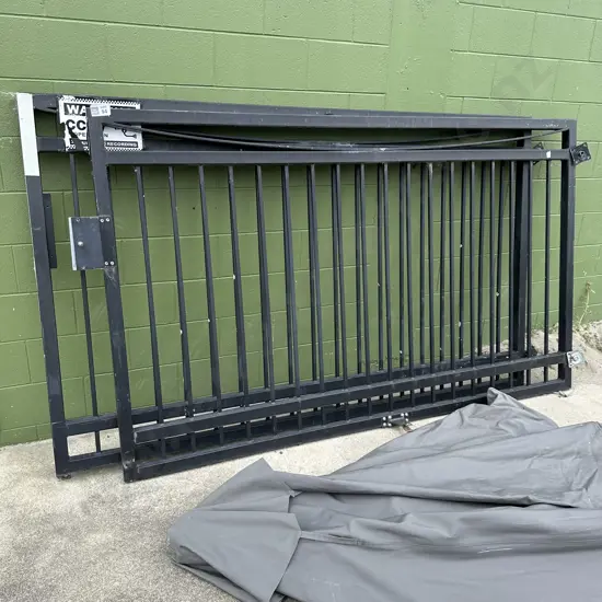 Large steel gates