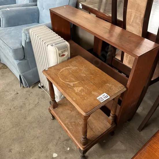 shelf, side table, heater