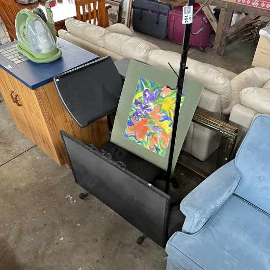 Coat stand, fire screen etc