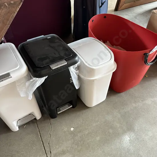 3 bins and red bin