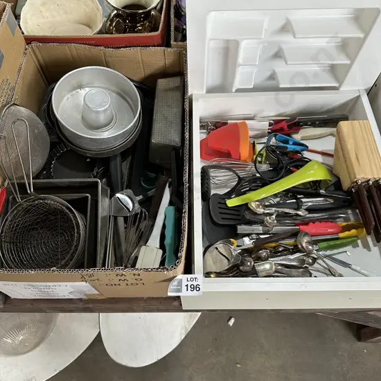 box and drawer crockery etc