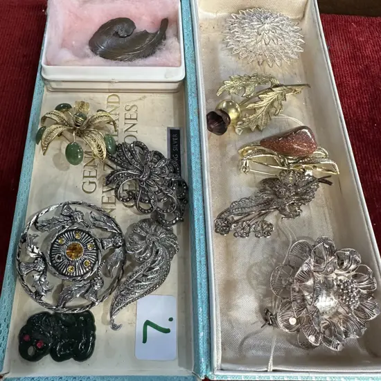 selection of brooches