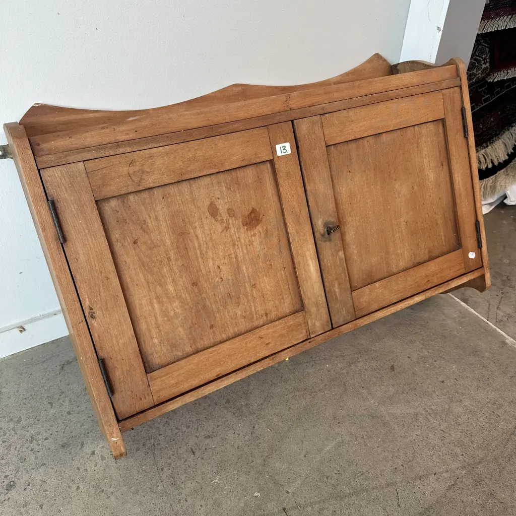 lockable wooden wall cabinet Image 1++