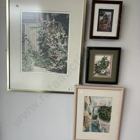 water colour and print