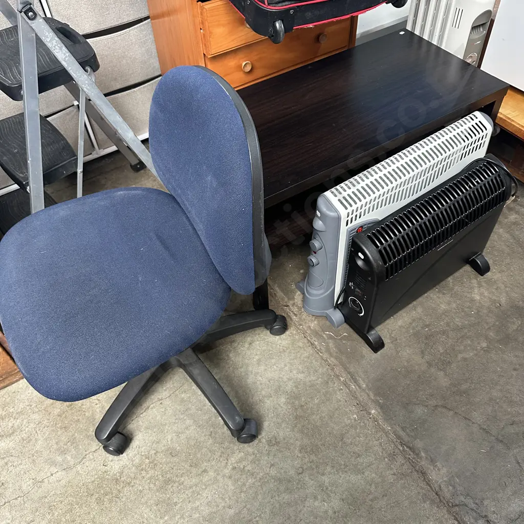 coffee table, office chair, heaters Image 1++