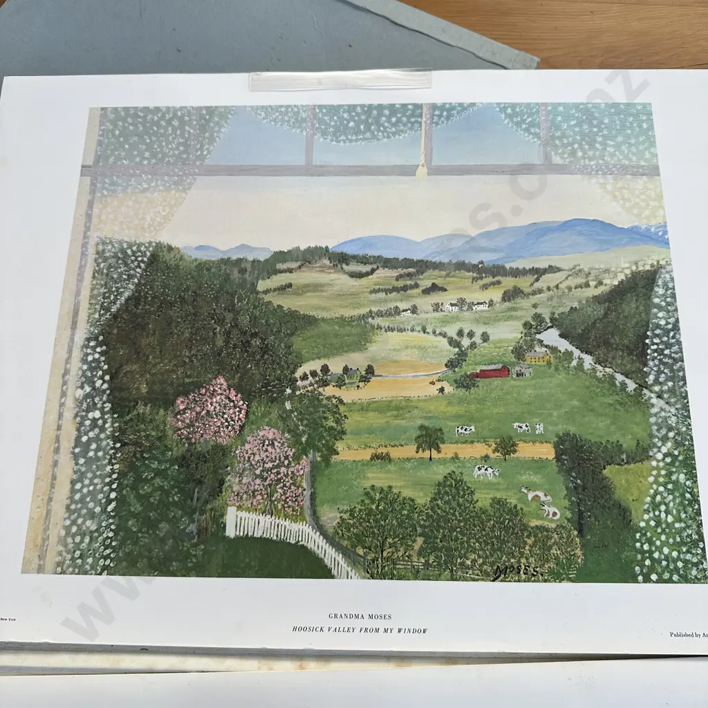 Portfolio of 8 Grandma Moses prints Image 1++