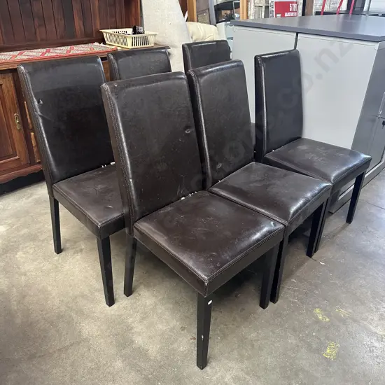 set of 6 high back dinning chairs plus Pr bar stools