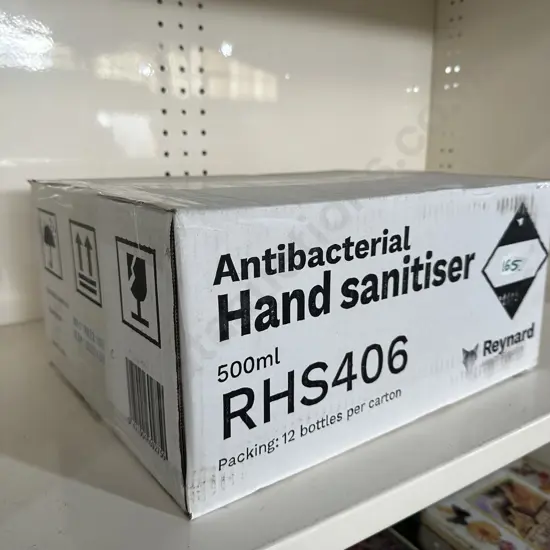 box of hand sanitizer, recently expired