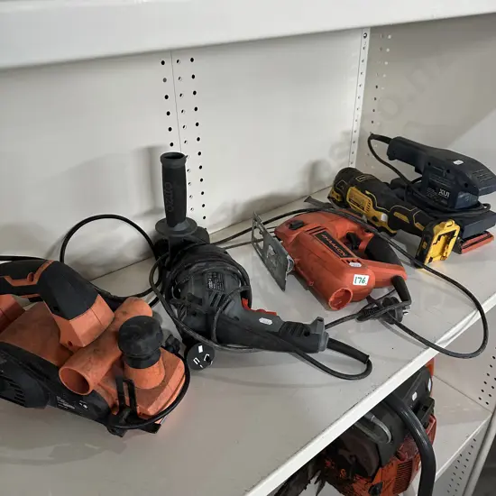 shelf lot of tools