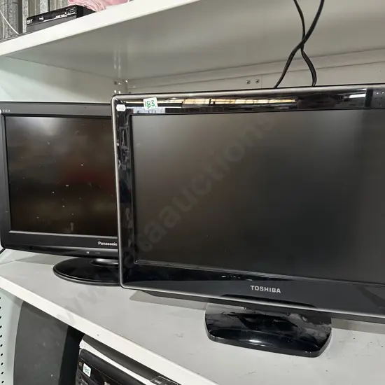 2 small TVs 1 with built in DVD player