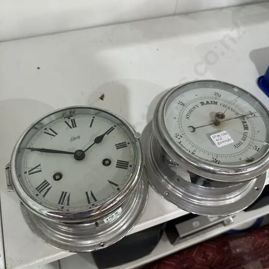 ships clock and barometer