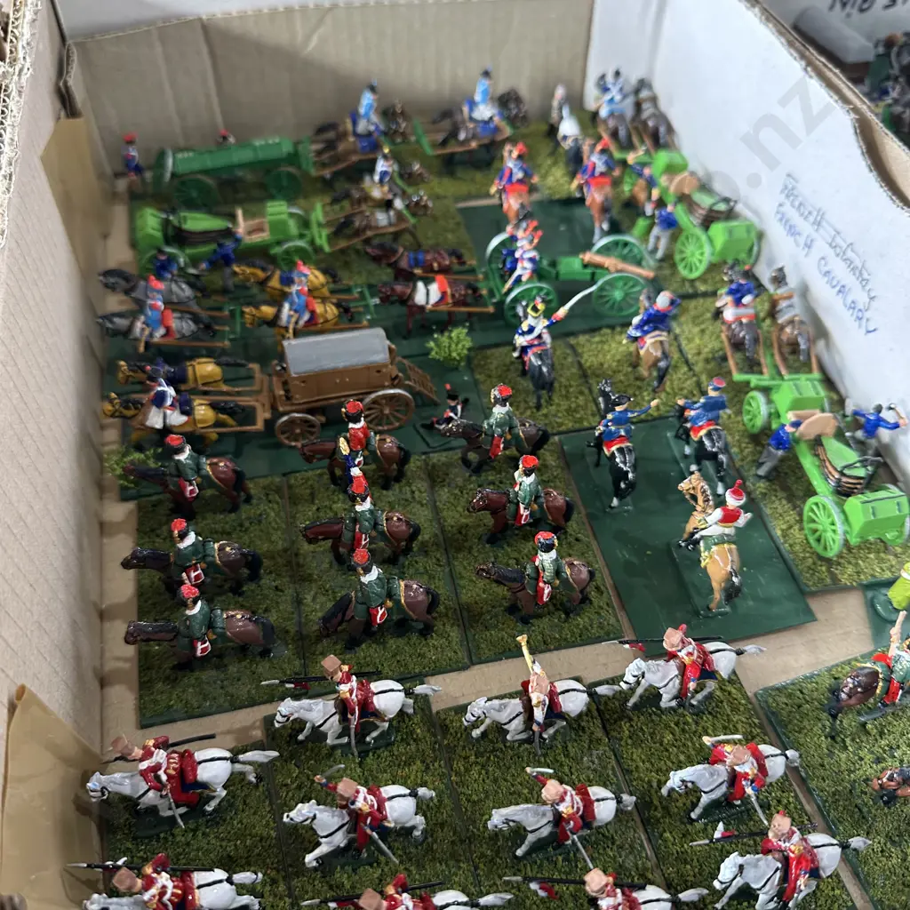 collection hand painted plastic army figures plus books on the Napoleonic Wars etc Image 1++