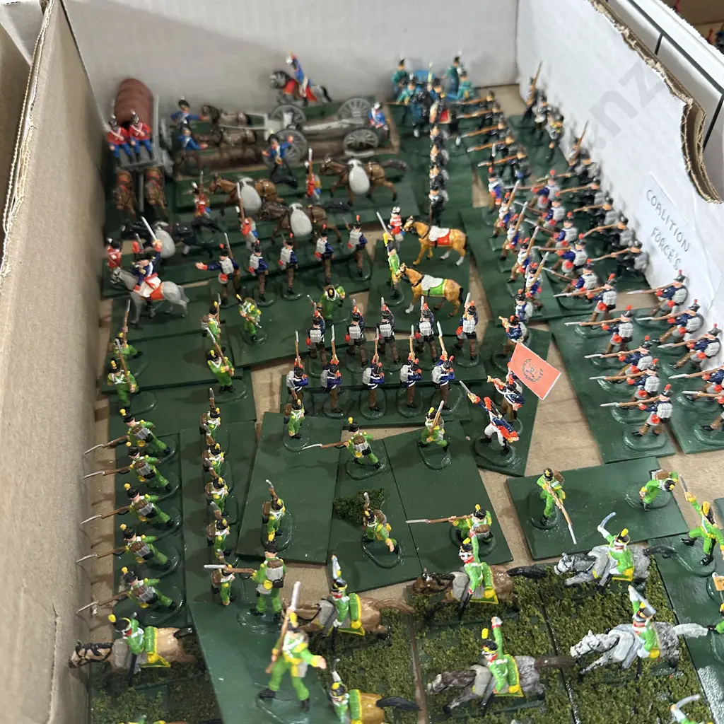 collection hand painted plastic army figures plus books on the Napoleonic Wars etc Image 1++