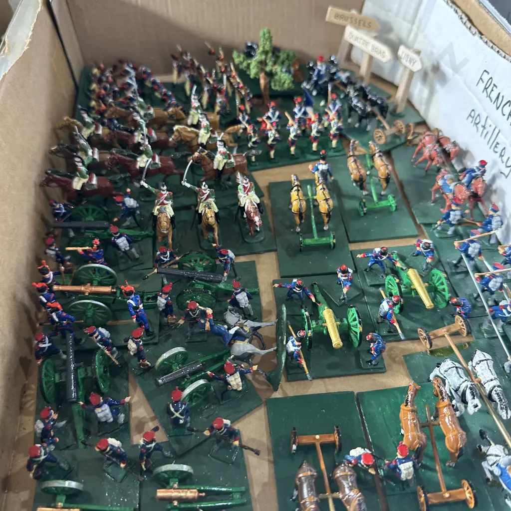 collection hand painted plastic army figures plus books on the Napoleonic Wars etc Image 1++