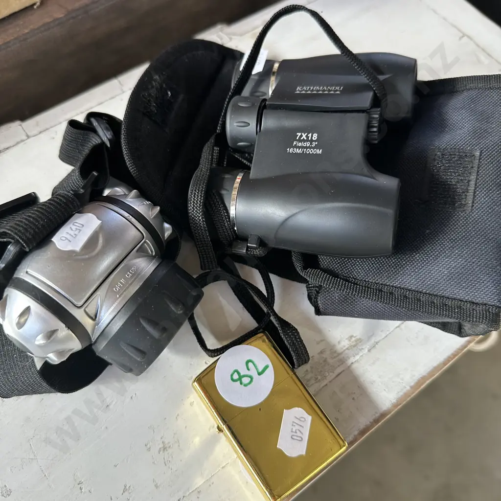 binocs, headlamp and zippo Image 1++
