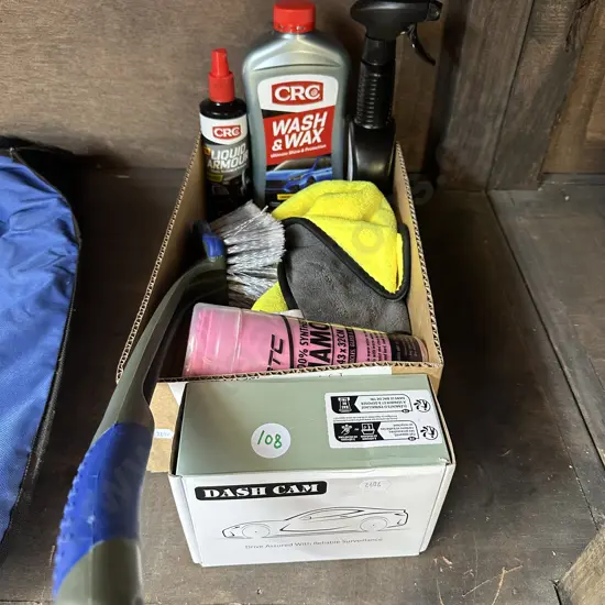 car cleaning gear and new dash cam