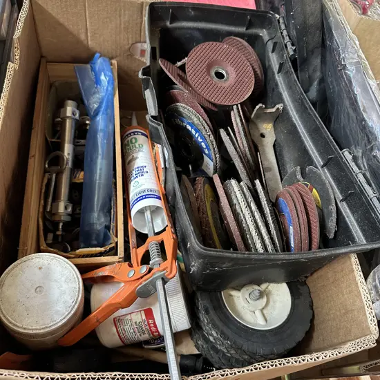 grinding disks, hardware, etc