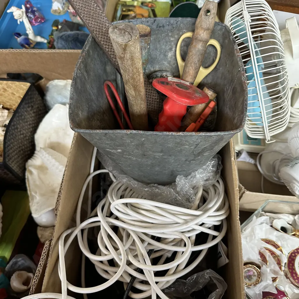 electrical leads and bucket of tools Image 1++