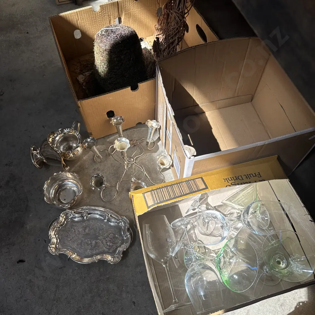 set 6 Krosno red wine glasses, Margarita glasses, epergne, silverware, decorations Image 1++