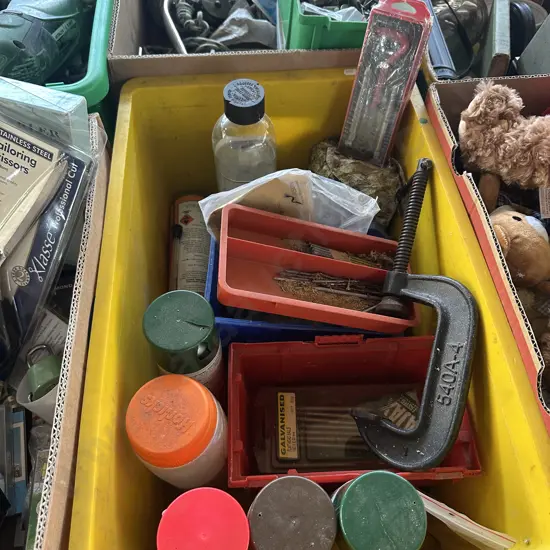 clamp, thread repair kit, spray paints etc