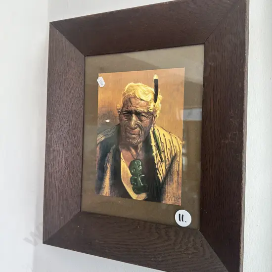 Oak framed Goldie print 12 x 15 inch