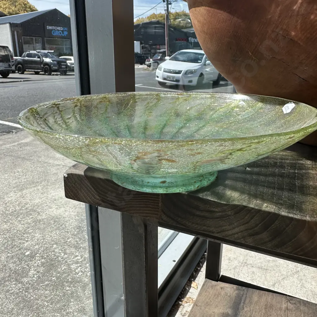 large footed art glass bowl 30cm (possibly Murano) Image 1++