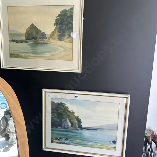 2 water colours by Lowe early 70s