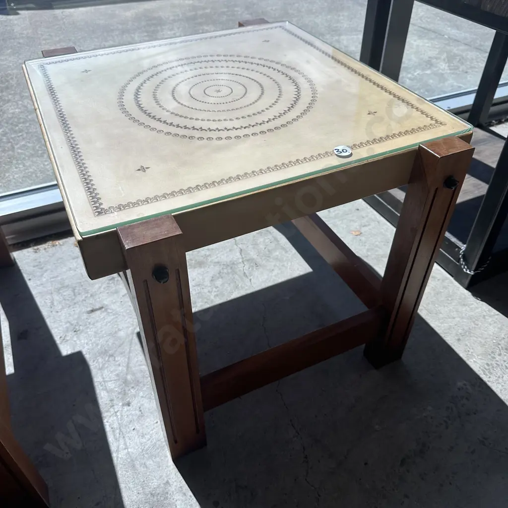 leather worked 1980s coffee table 660 x 560 Image 1++