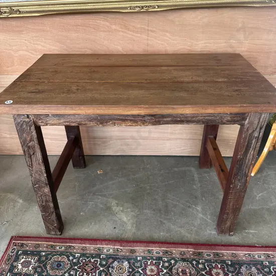 solid rustic Teak table 1000 x 580