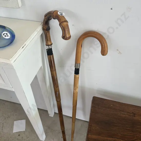 2 walking stick umbrellas