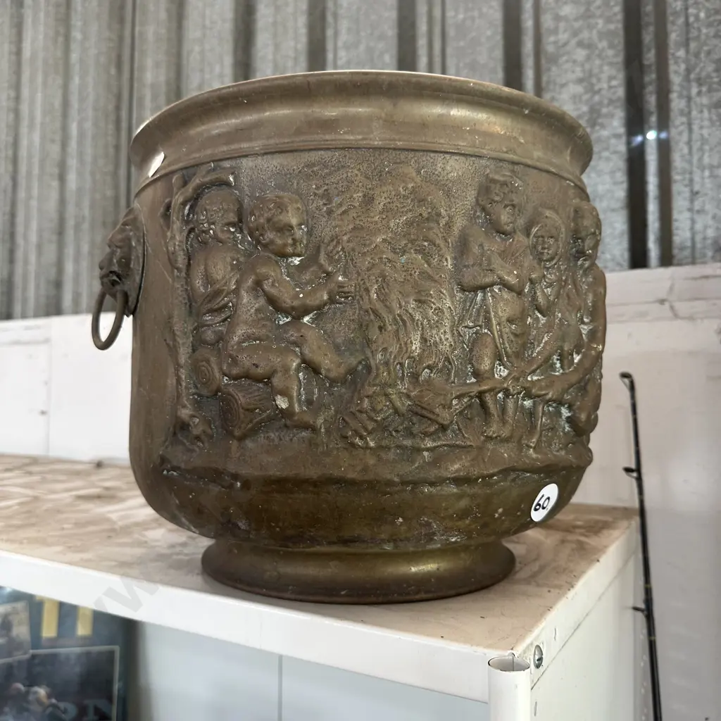 large Brass planter Image 1++