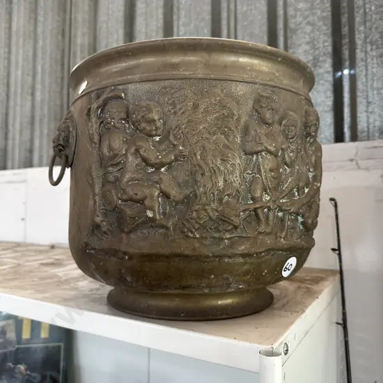 large Brass planter