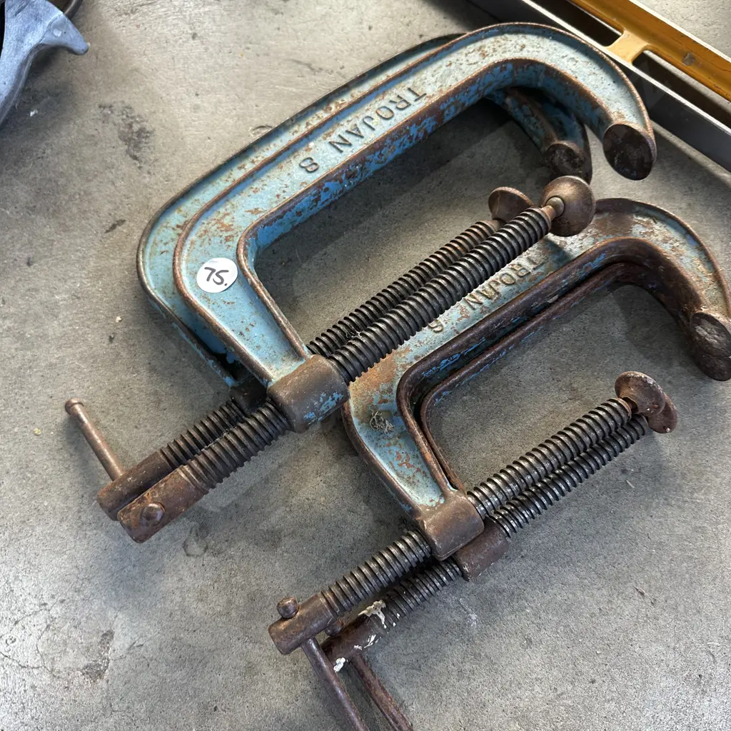 Pr of 6 & 8 Trojan clamps Image 1++