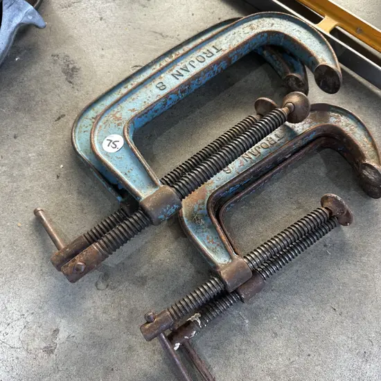 Pr of 6 & 8 Trojan clamps