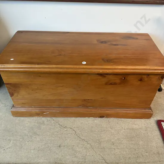 wooden blanket box