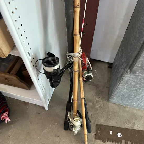 fishing rods, reels and tackle -2 photos