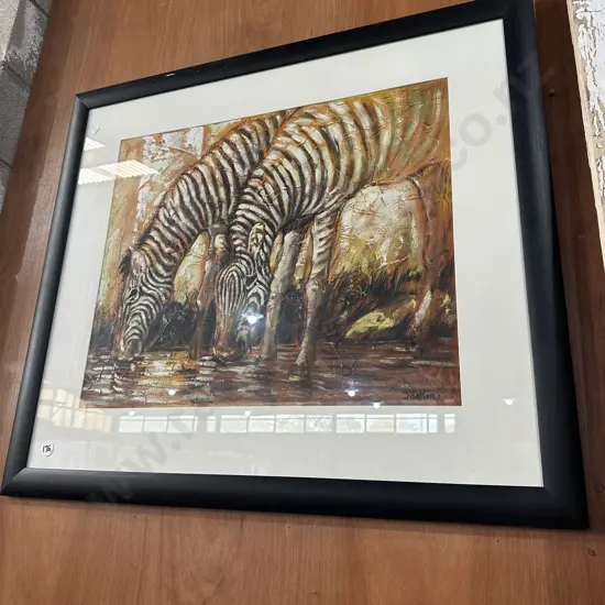 painting by Sharon, plus 2 bar stools