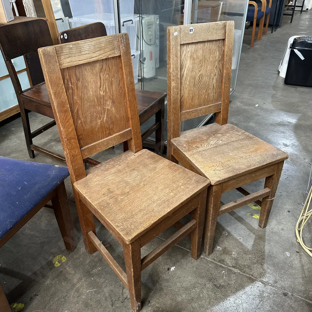 Pr Oak chairs Image 1++