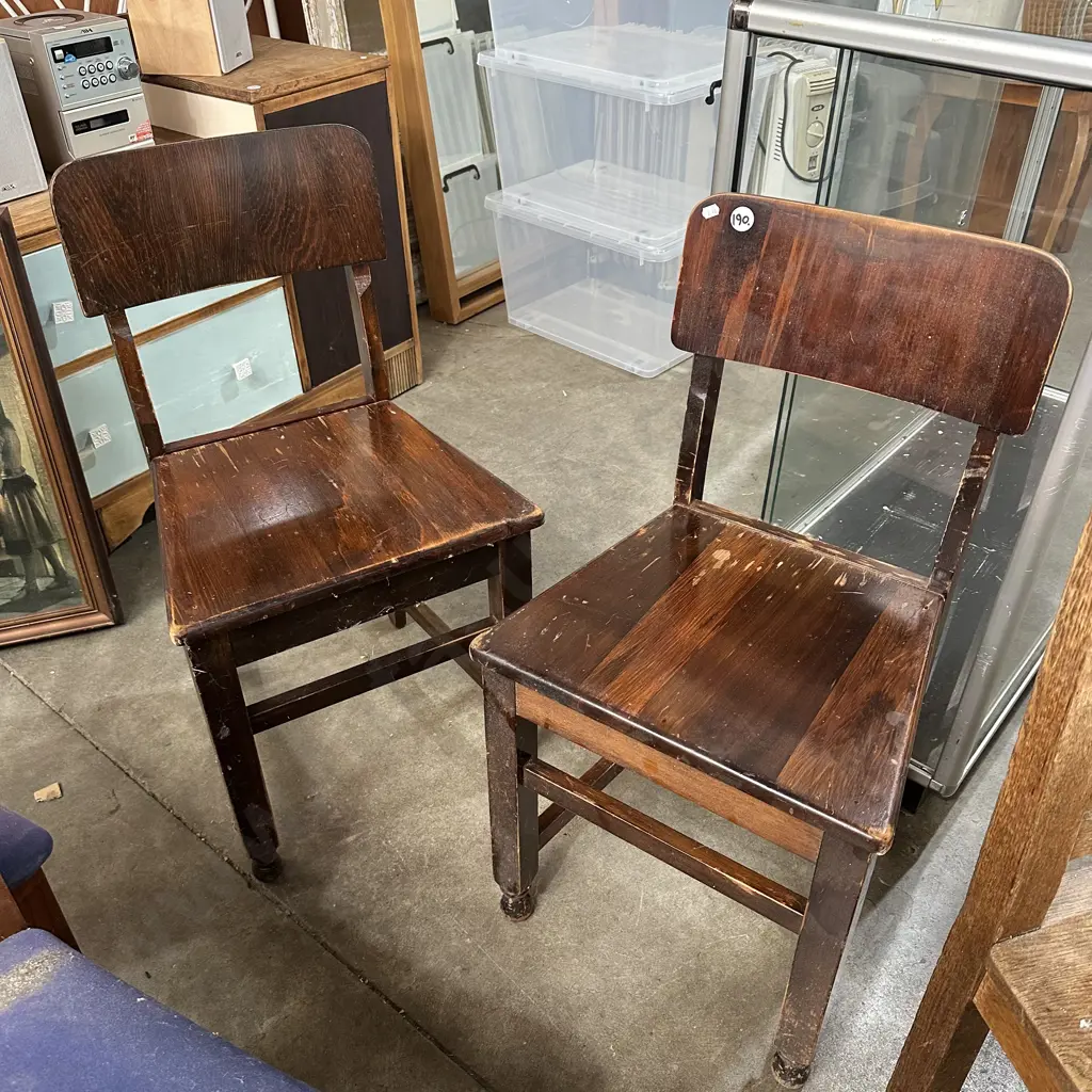 Pr wooden kitchen chairs Image 1++